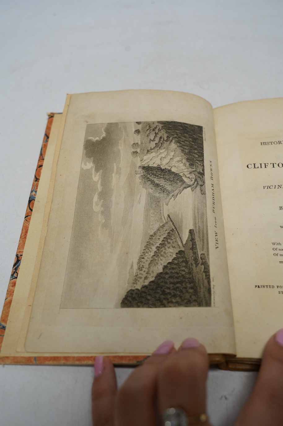 SOMERSET, BRISTOL: Manby, G.W. - Fugitive Sketches of the History and Natural Beauties of Clifton Hot-Wells and Vicinity. 4 plans and 14 (mostly aquatint) plates, half-title; new paper boards